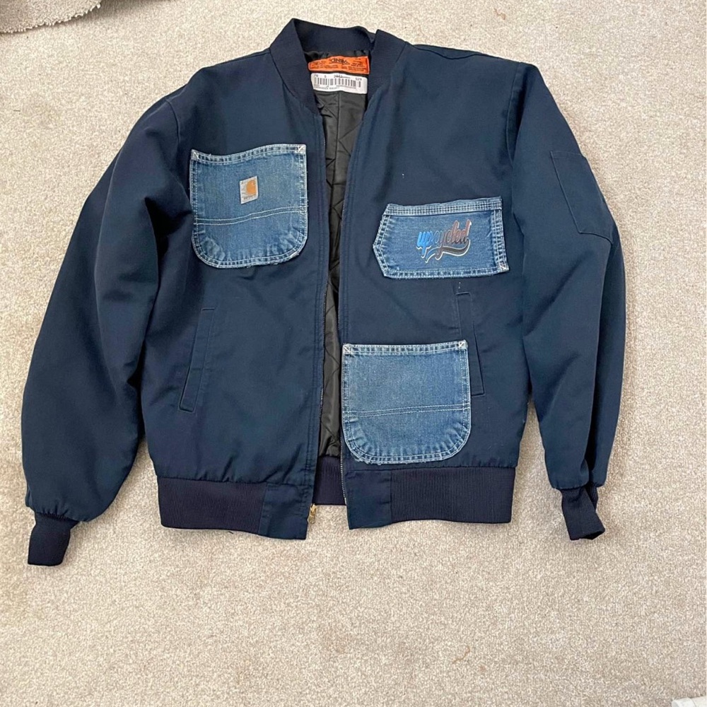 Navy Utility Jacket - Custom Denim Detail